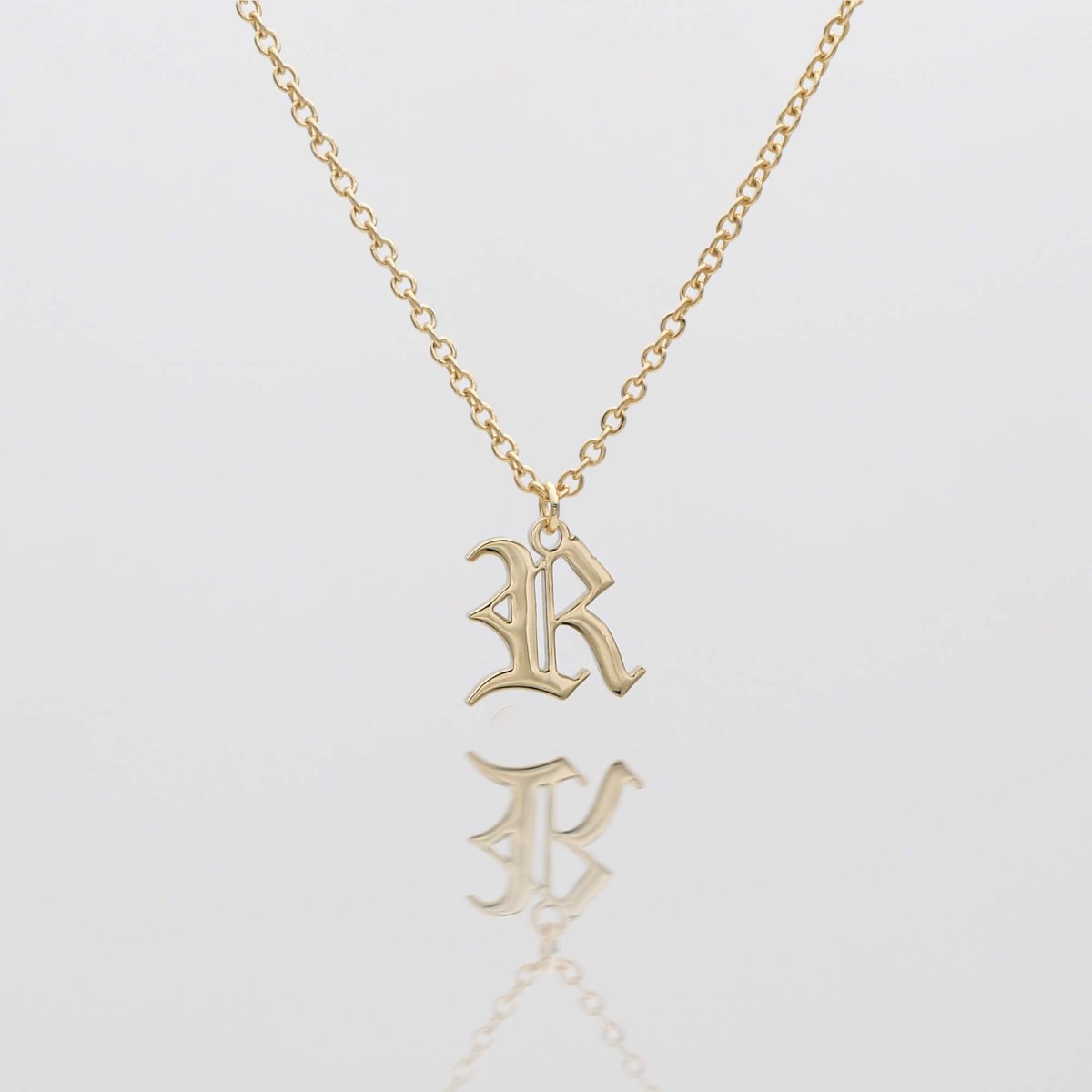 Old English Initial Necklace - ISMI JEWELS
