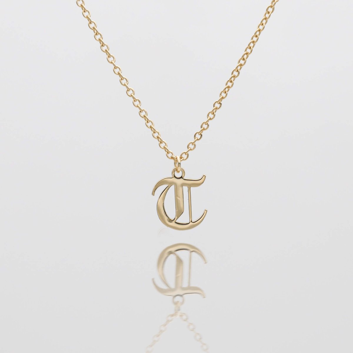 Old English Initial Necklace - ISMI JEWELS