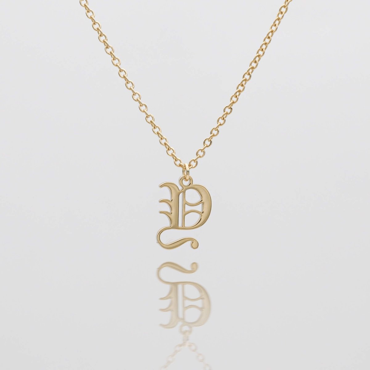 Old English Initial Necklace - ISMI JEWELS
