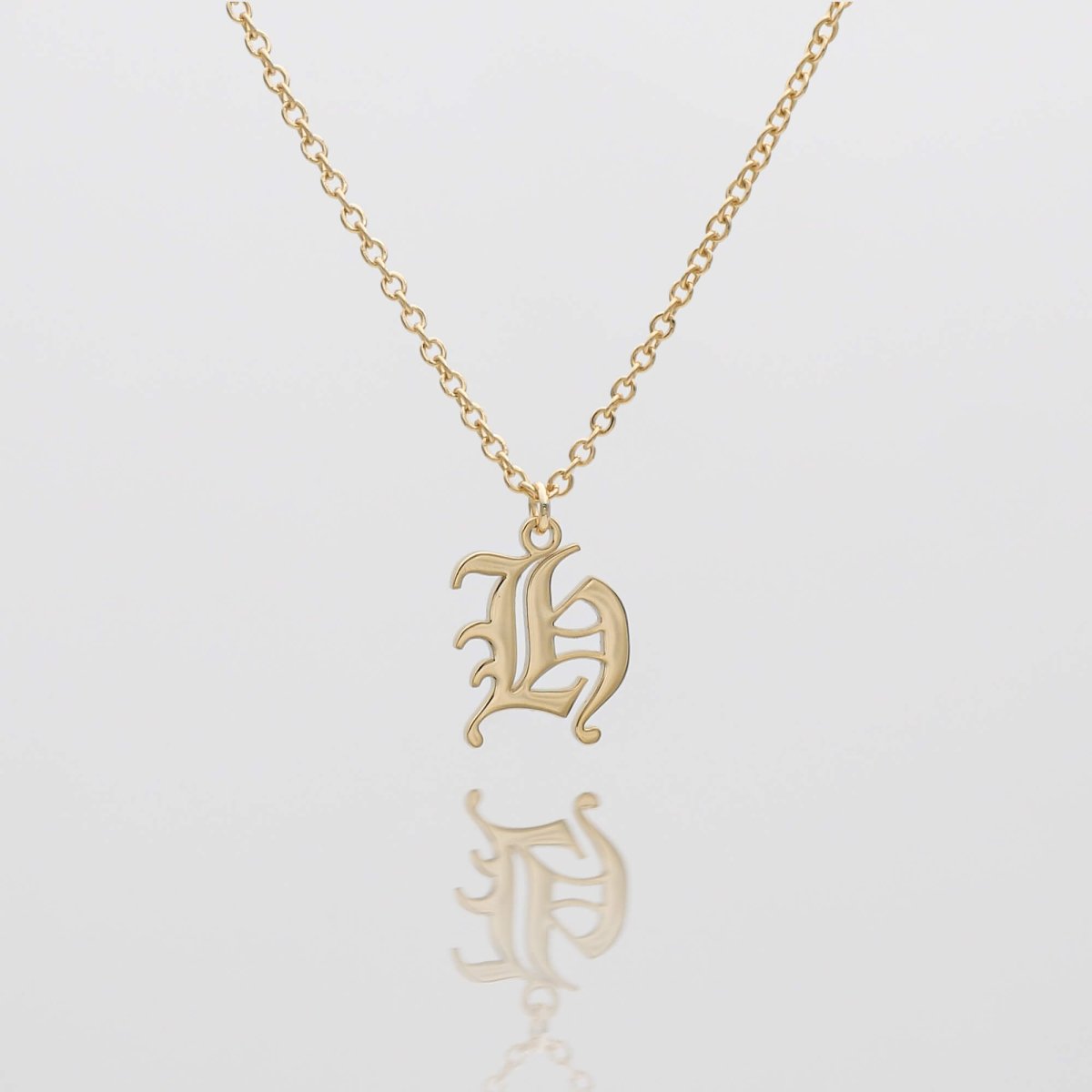 Old English Initial Necklace - ISMI JEWELS