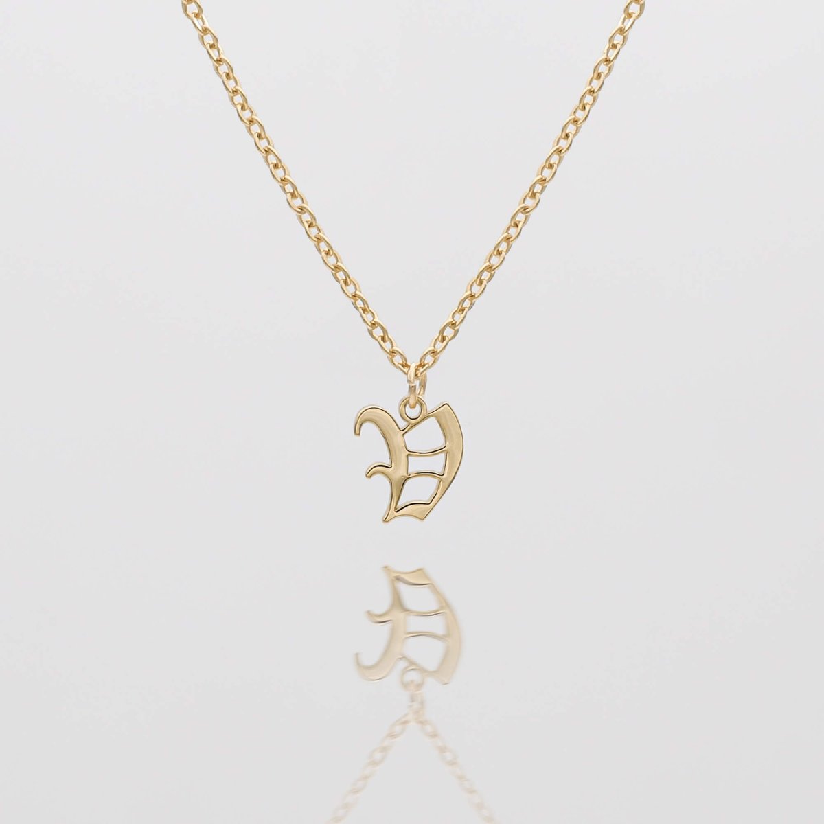 Old English Initial Necklace - ISMI JEWELS