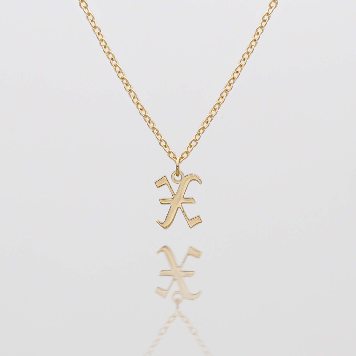 Old English Initial Necklace - ISMI JEWELS