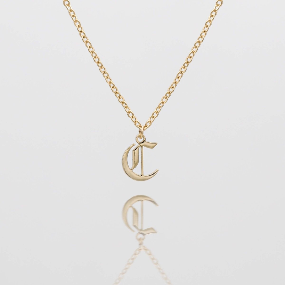 Old English Initial Necklace - ISMI JEWELS