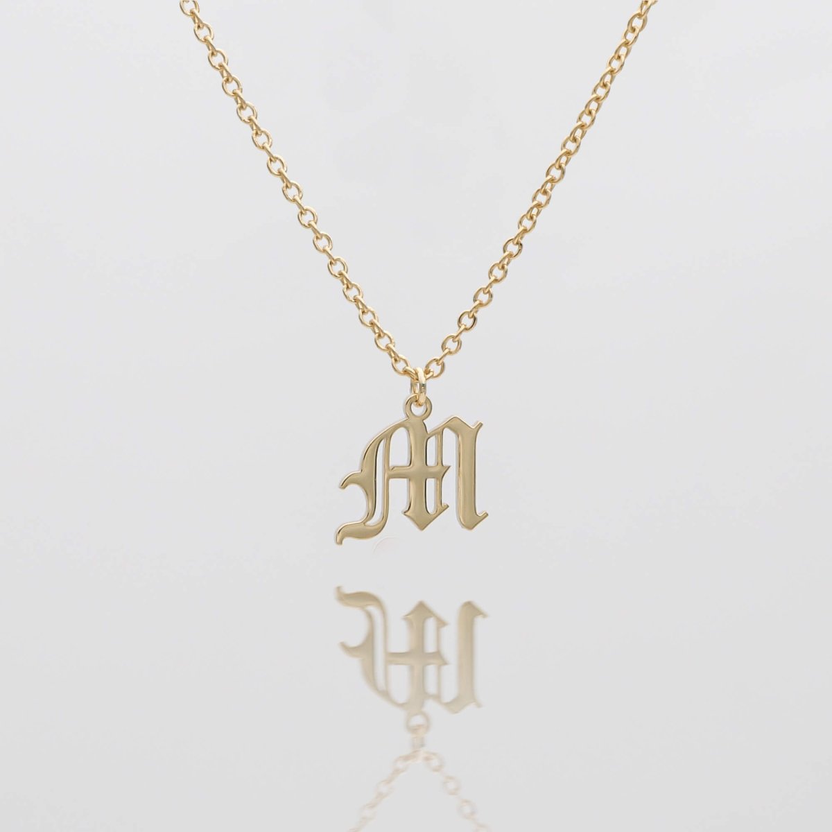 Old English Initial Necklace - ISMI JEWELS