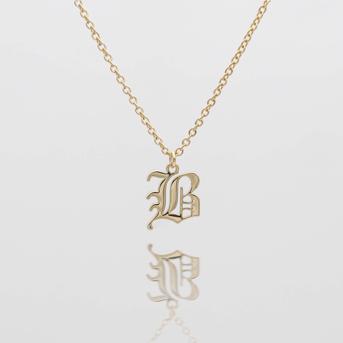 Old English Initial Necklace - ISMI JEWELS