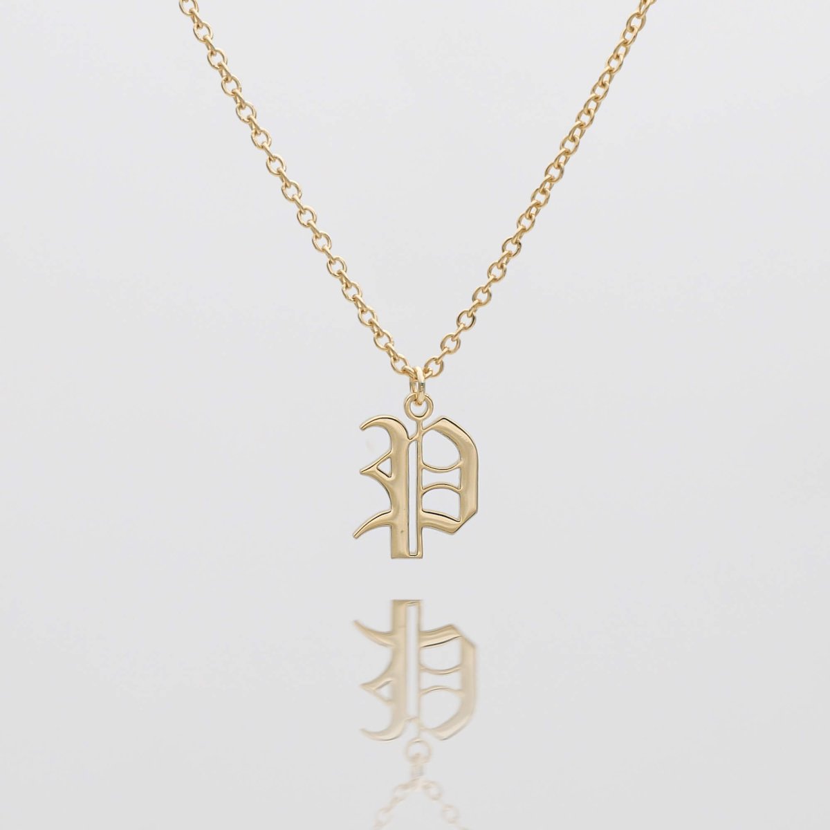 Old English Initial Necklace - ISMI JEWELS