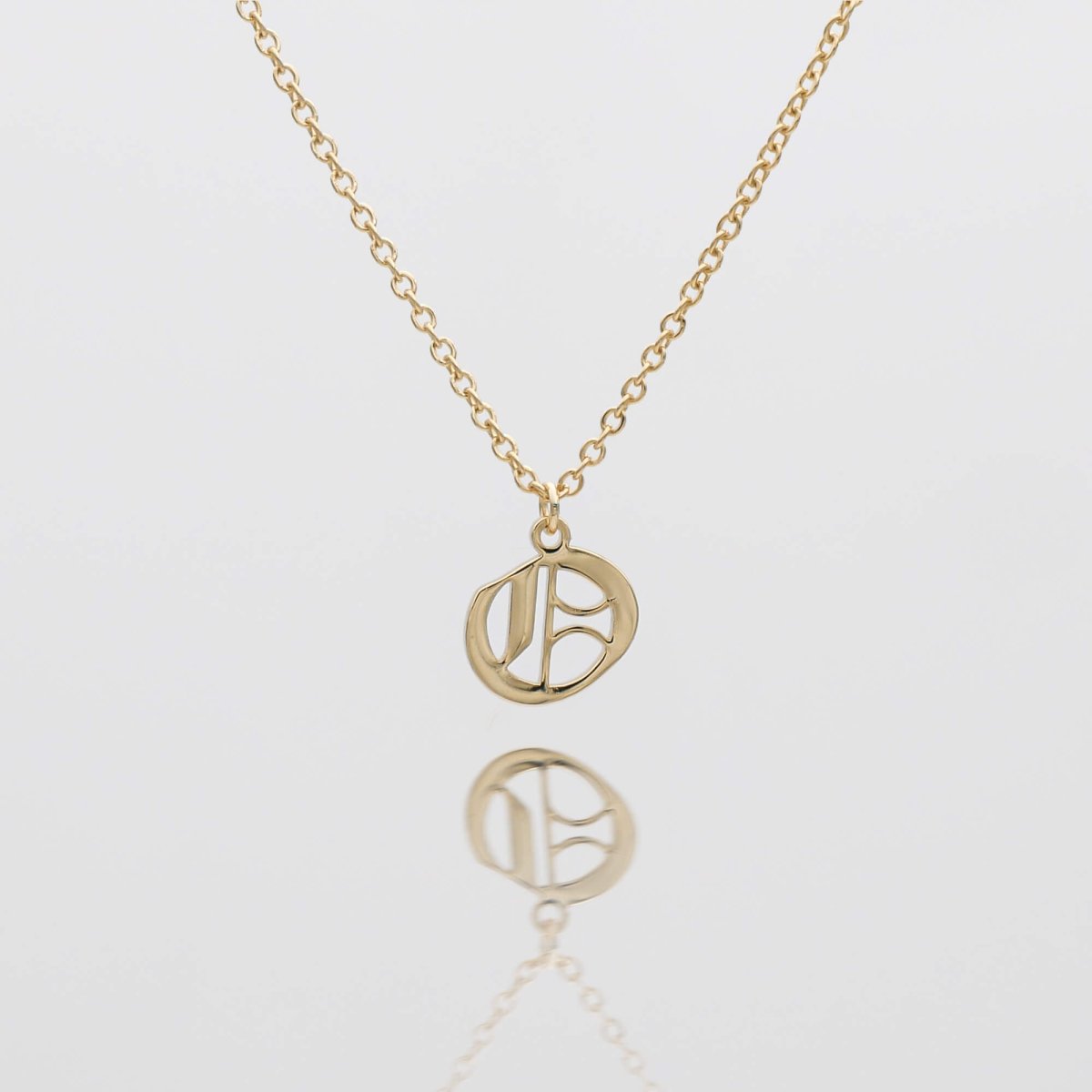 Old English Initial Necklace - ISMI JEWELS