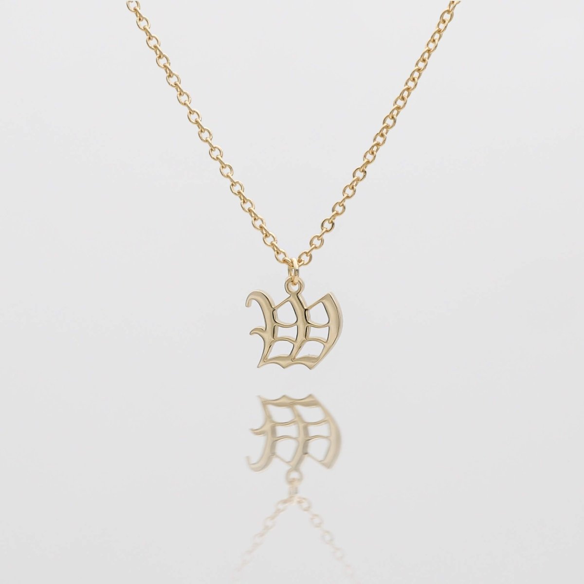 Old English Initial Necklace - ISMI JEWELS