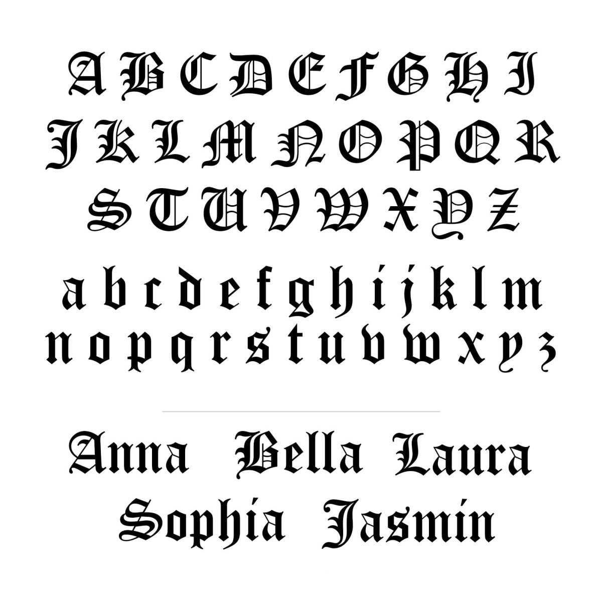 Old English Name Plate Necklace - ISMI JEWELS