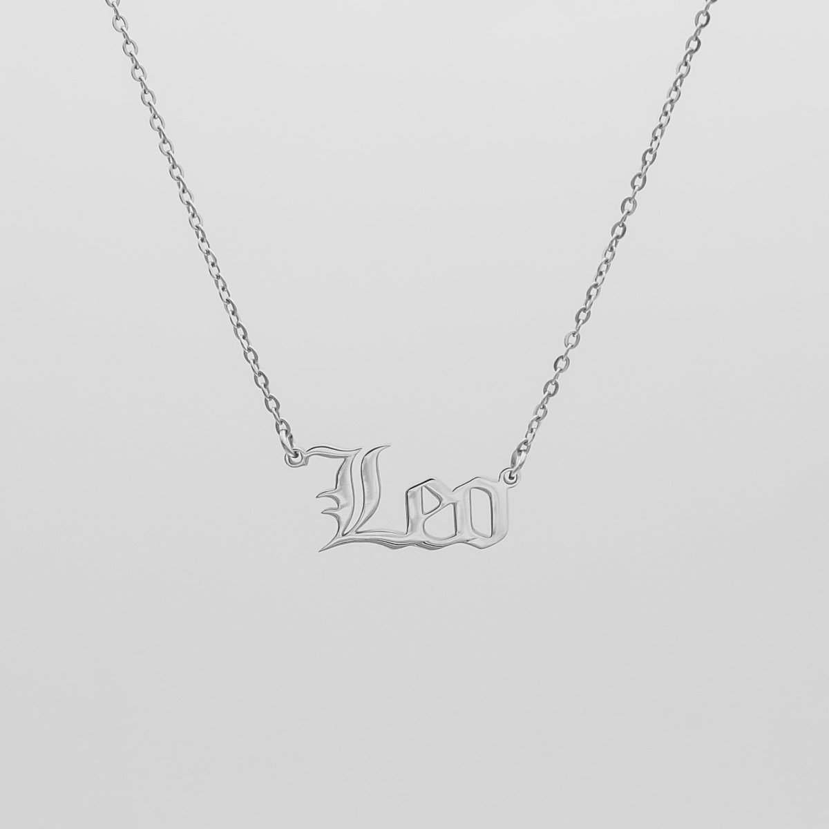 Old English Zodiac Name Necklace - ISMI JEWELS