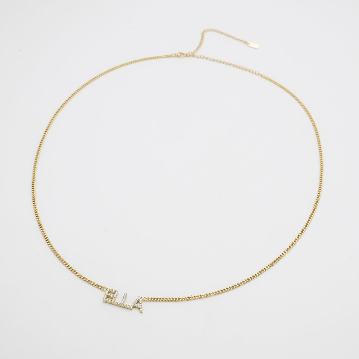Olympia Pave Name Belly Chain - ISMI JEWELS