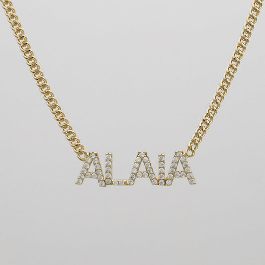 Olympia Pave Name Necklace - ISMI JEWELS