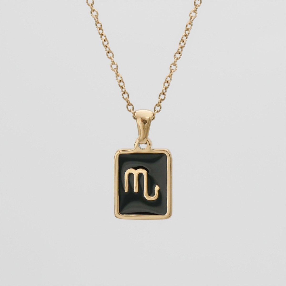 Onyx Zodiac Symbol Necklace - ISMI JEWELS