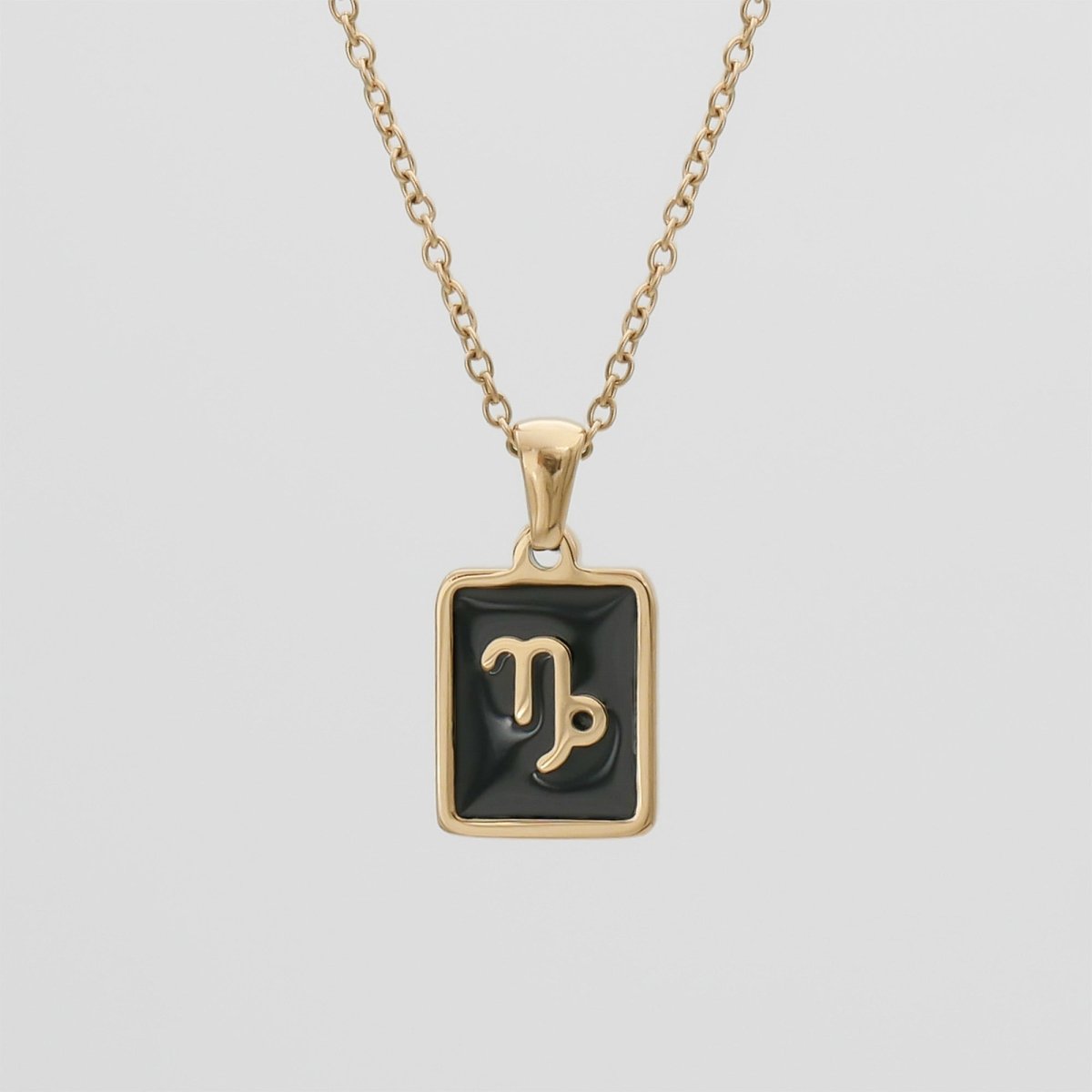 Onyx Zodiac Symbol Necklace - ISMI JEWELS