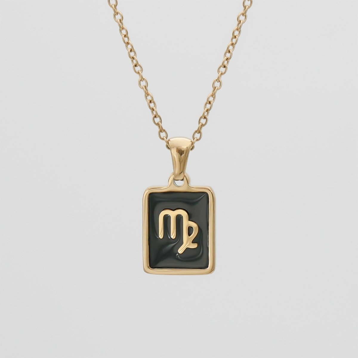 Onyx Zodiac Symbol Necklace - ISMI JEWELS