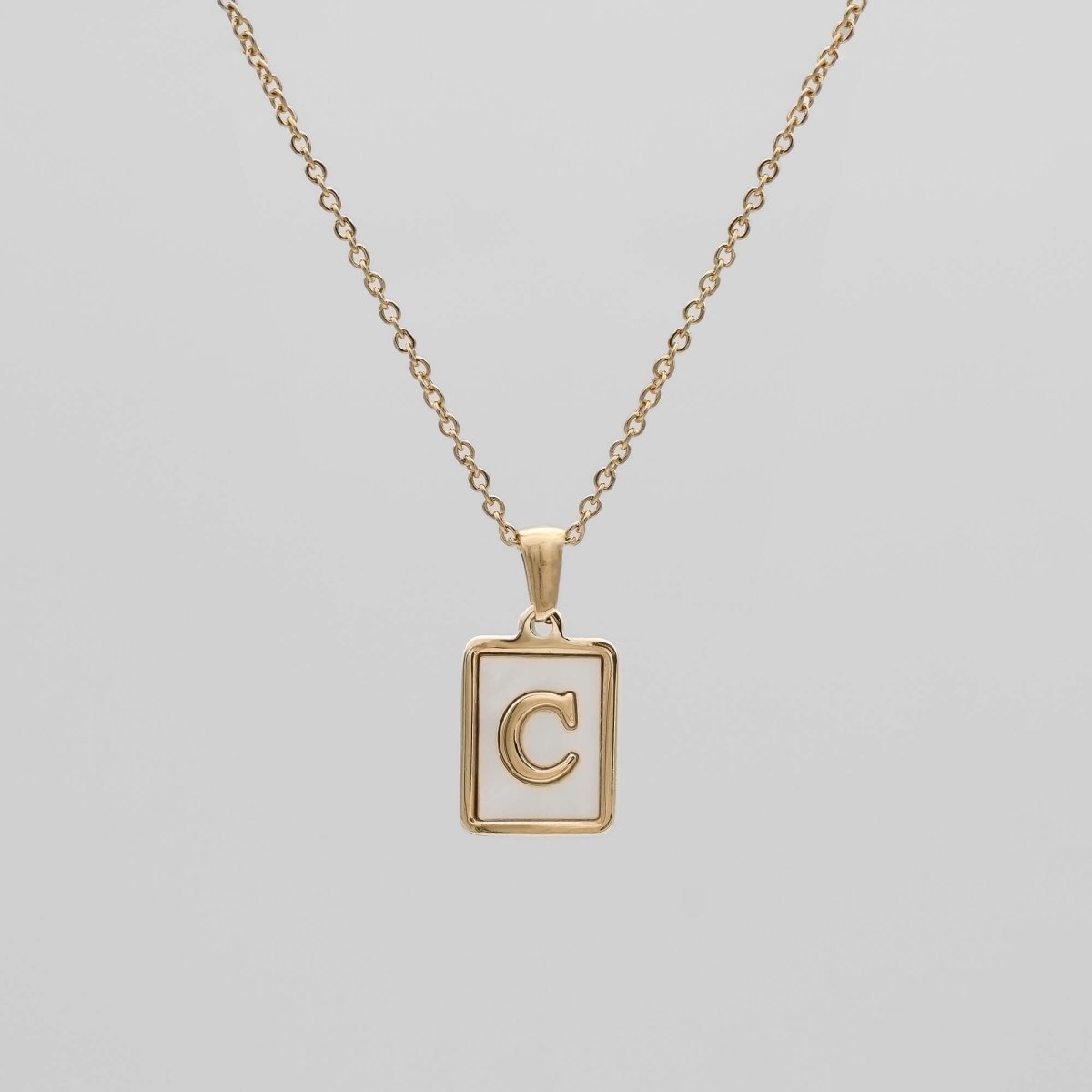 Opal Initial necklace - ISMI JEWELS