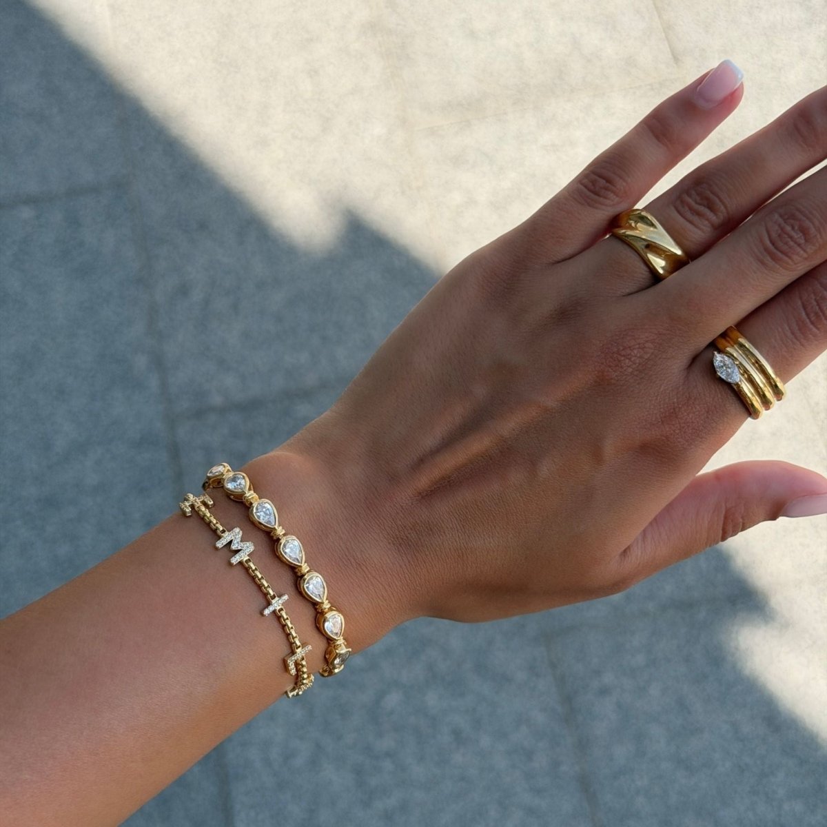 Pave Custom Name Bracelet - ISMI JEWELS