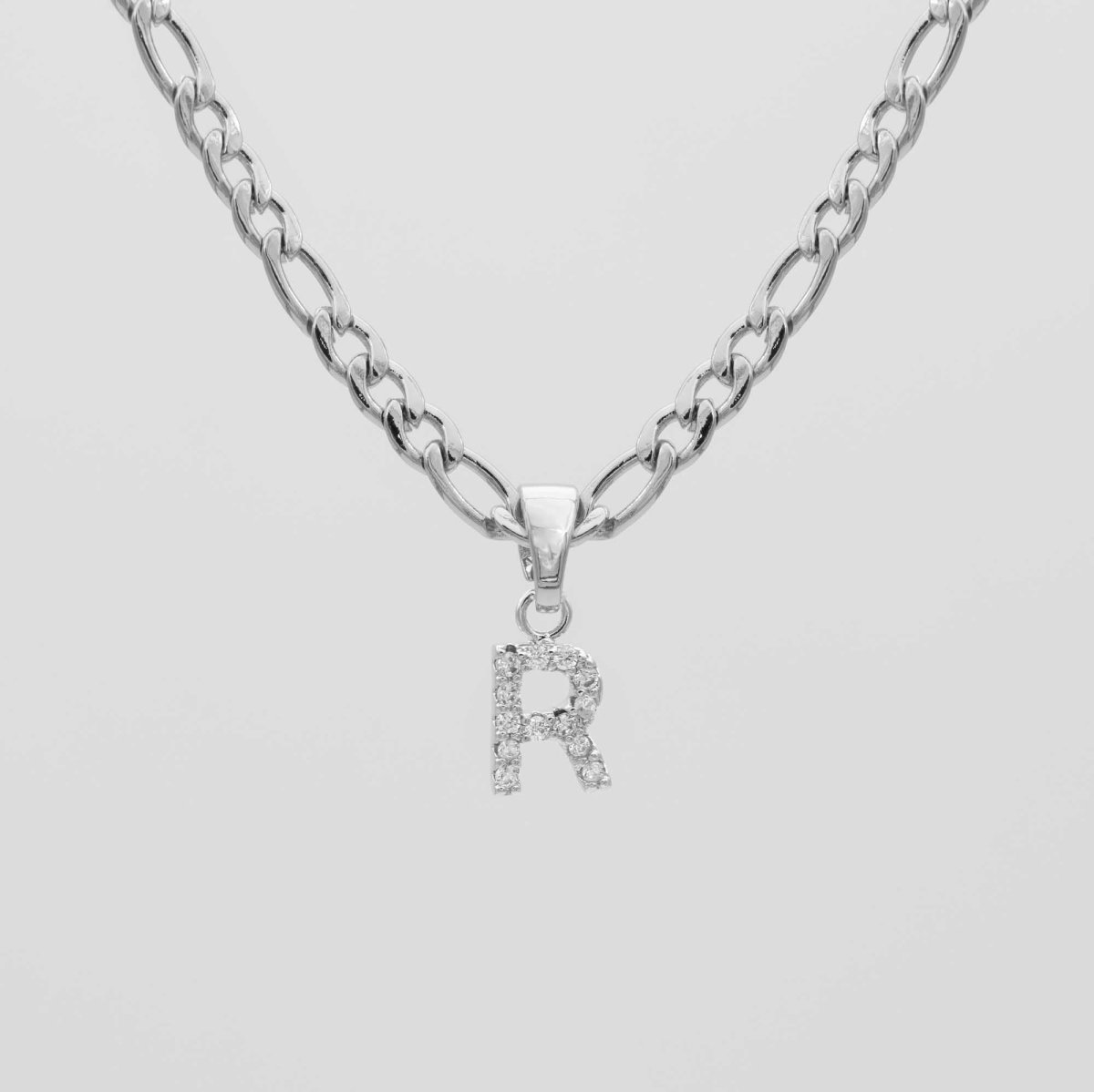 Pave Initial Necklace | Figaro - ISMI JEWELS