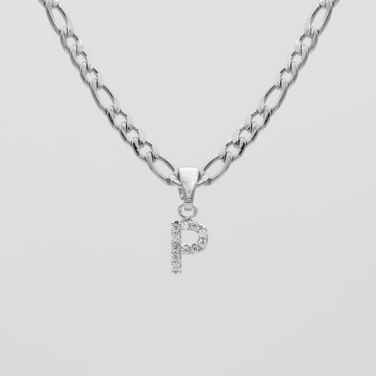 Pave Initial Necklace | Figaro - ISMI JEWELS
