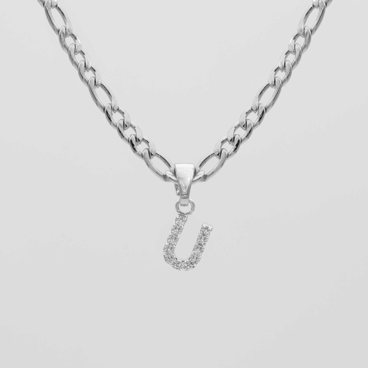 Pave Initial Necklace | Figaro - ISMI JEWELS