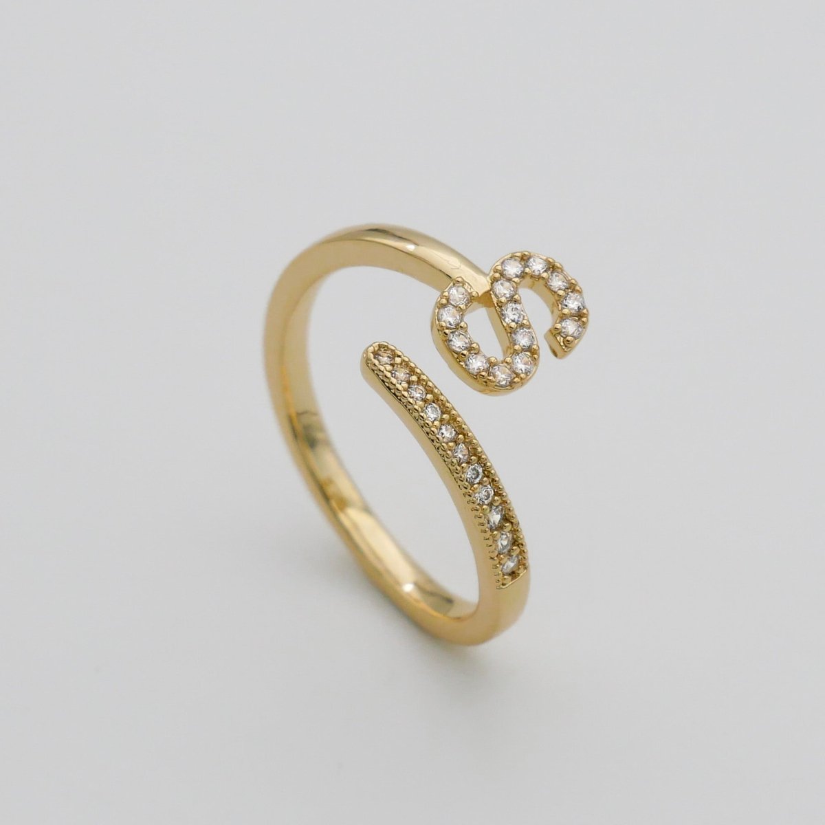 Pave Initial Ring - ISMI JEWELS