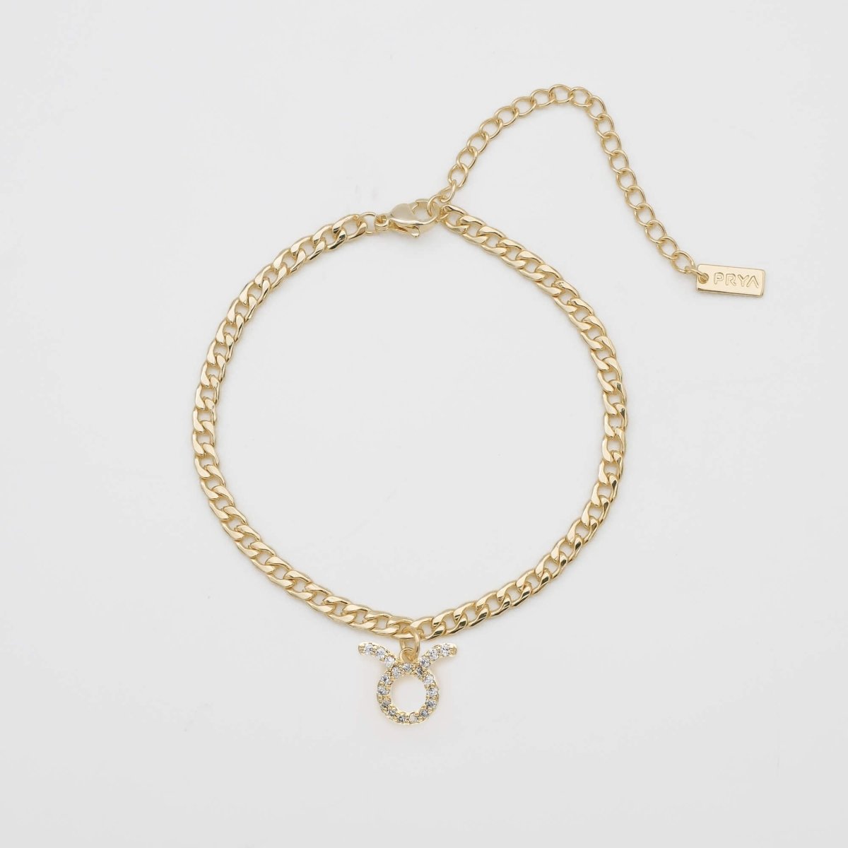 Pave Zodiac Symbol Anklet - ISMI JEWELS