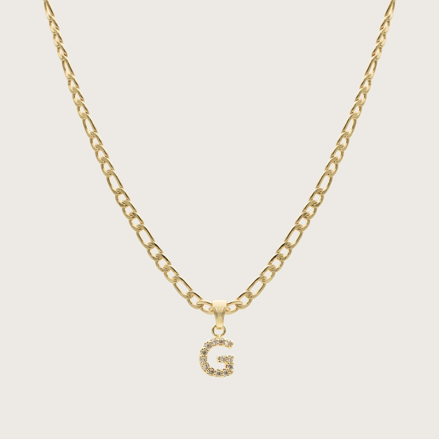 Pave Initial Necklace | Figaro - Image 45 - ISMI JEWELS