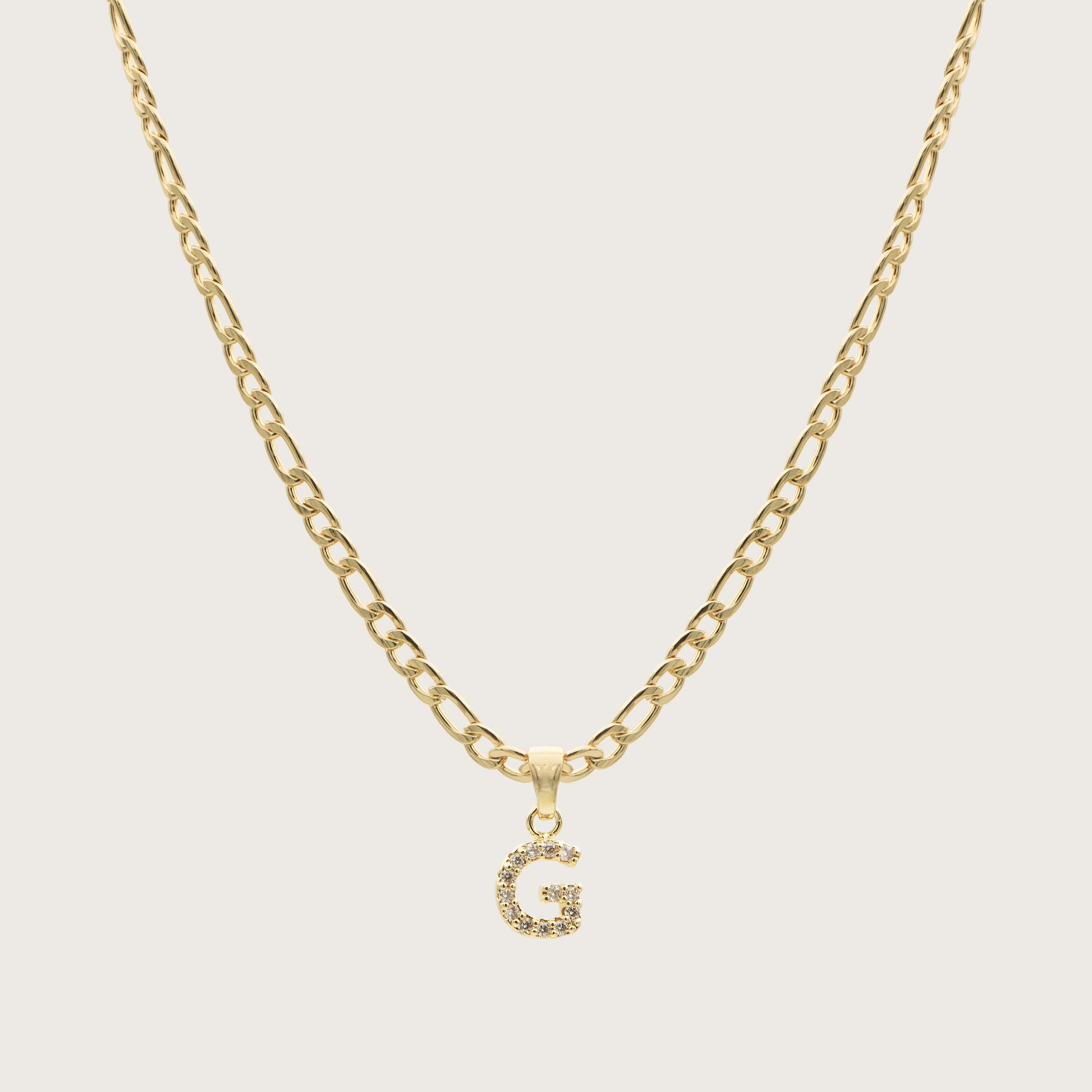 Pave Initial Necklace | Figaro - Image 45 - ISMI JEWELS