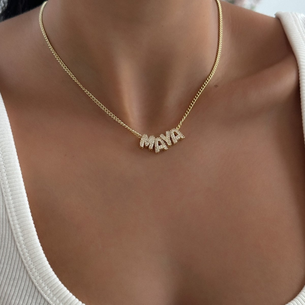 Personalized Bubble Charm Necklace - ISMI JEWELS