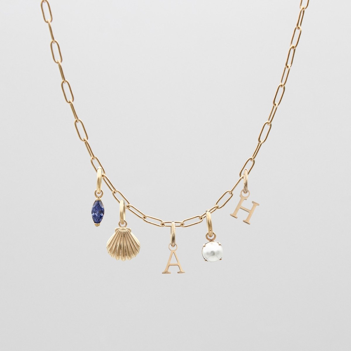 Personalized Initial Charm Necklace - ISMI JEWELS