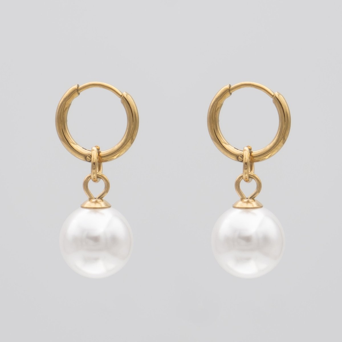 Phoebe Pearl Hoop Earrings - ISMI JEWELS