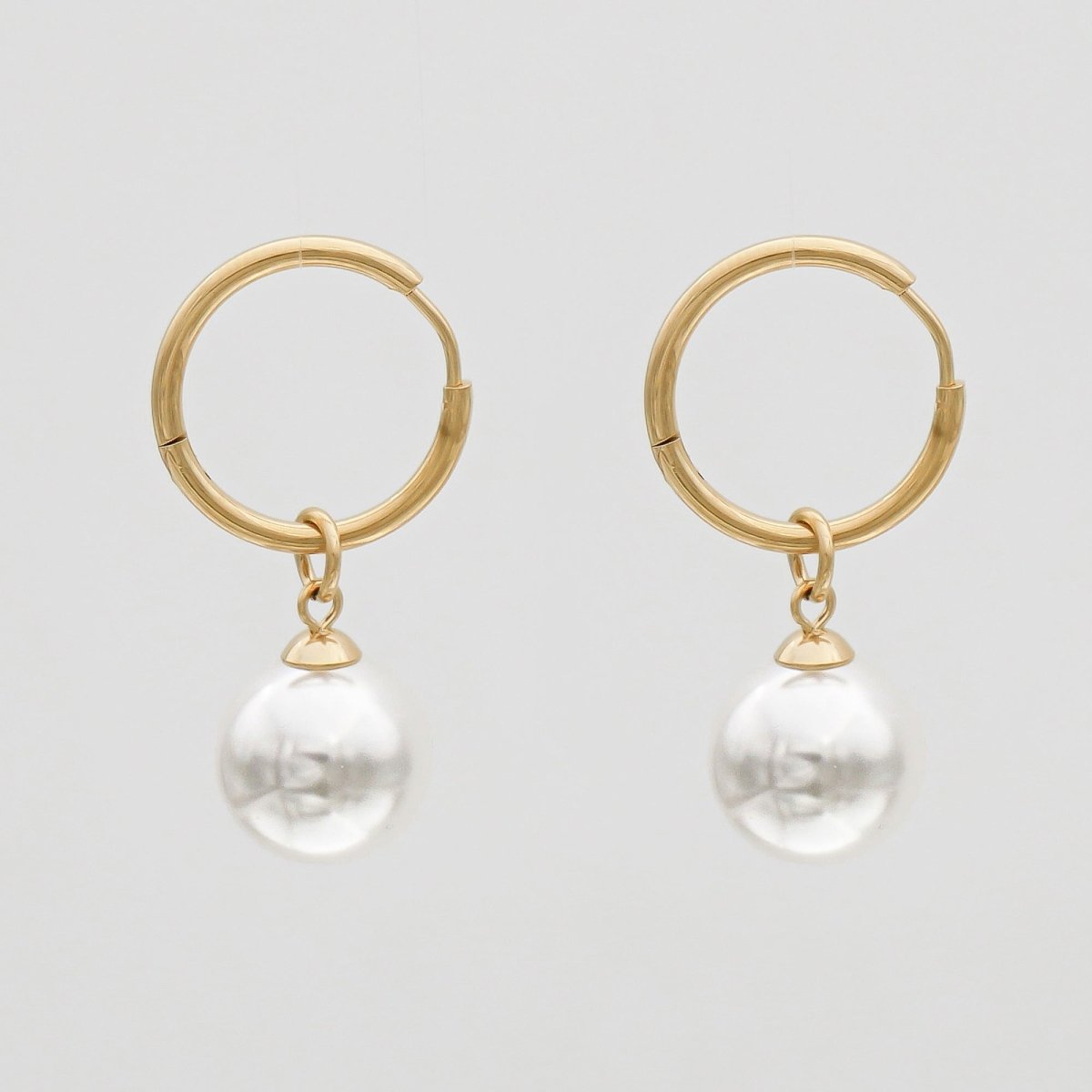 Phoebe Pearl Hoop Earrings - ISMI JEWELS