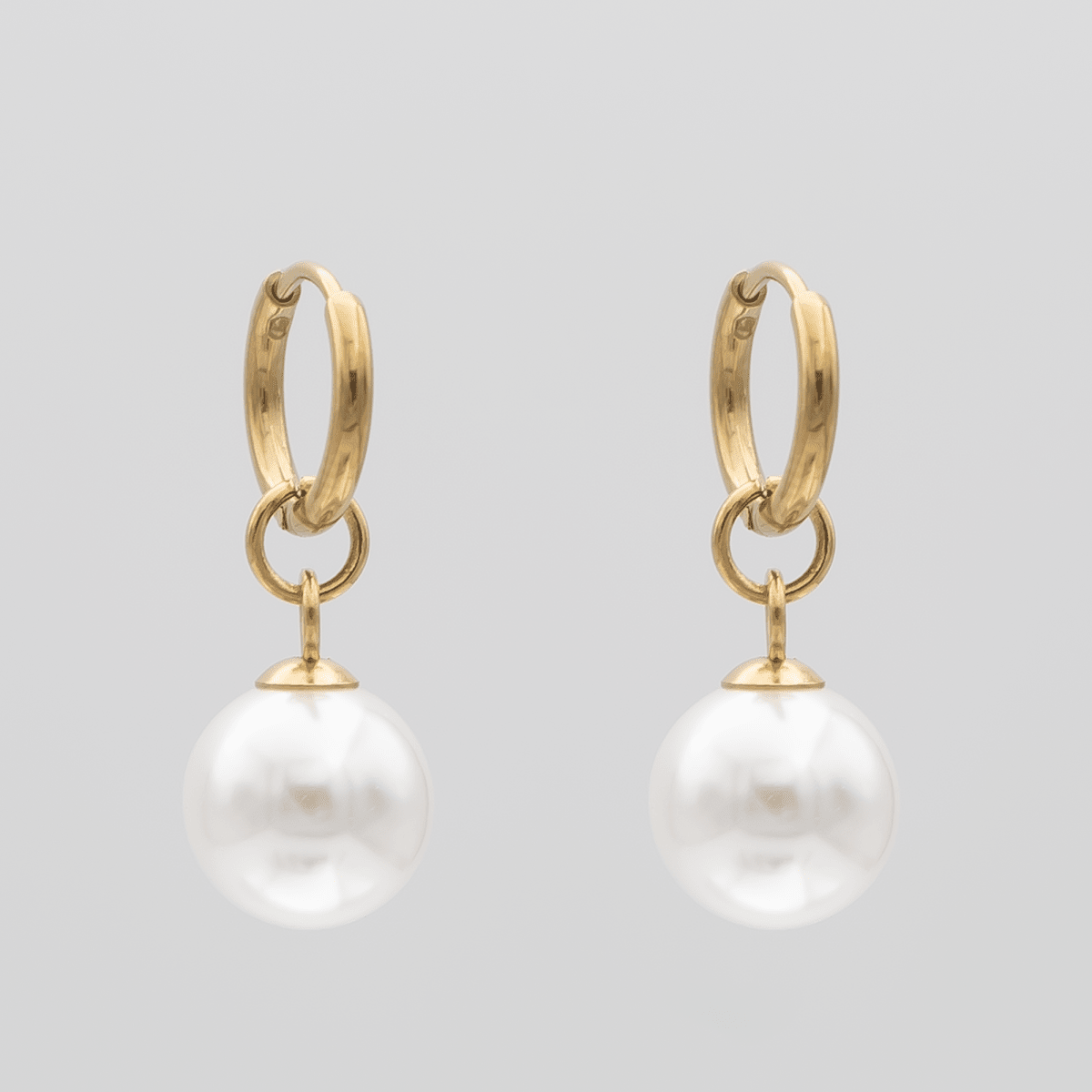 Phoebe Pearl Hoop Earrings - ISMI JEWELS
