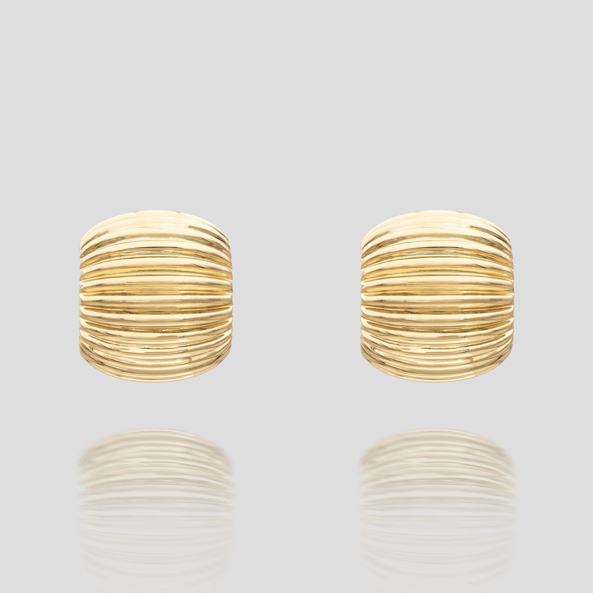 Raisa Ribbed Earrings - ISMI JEWELS
