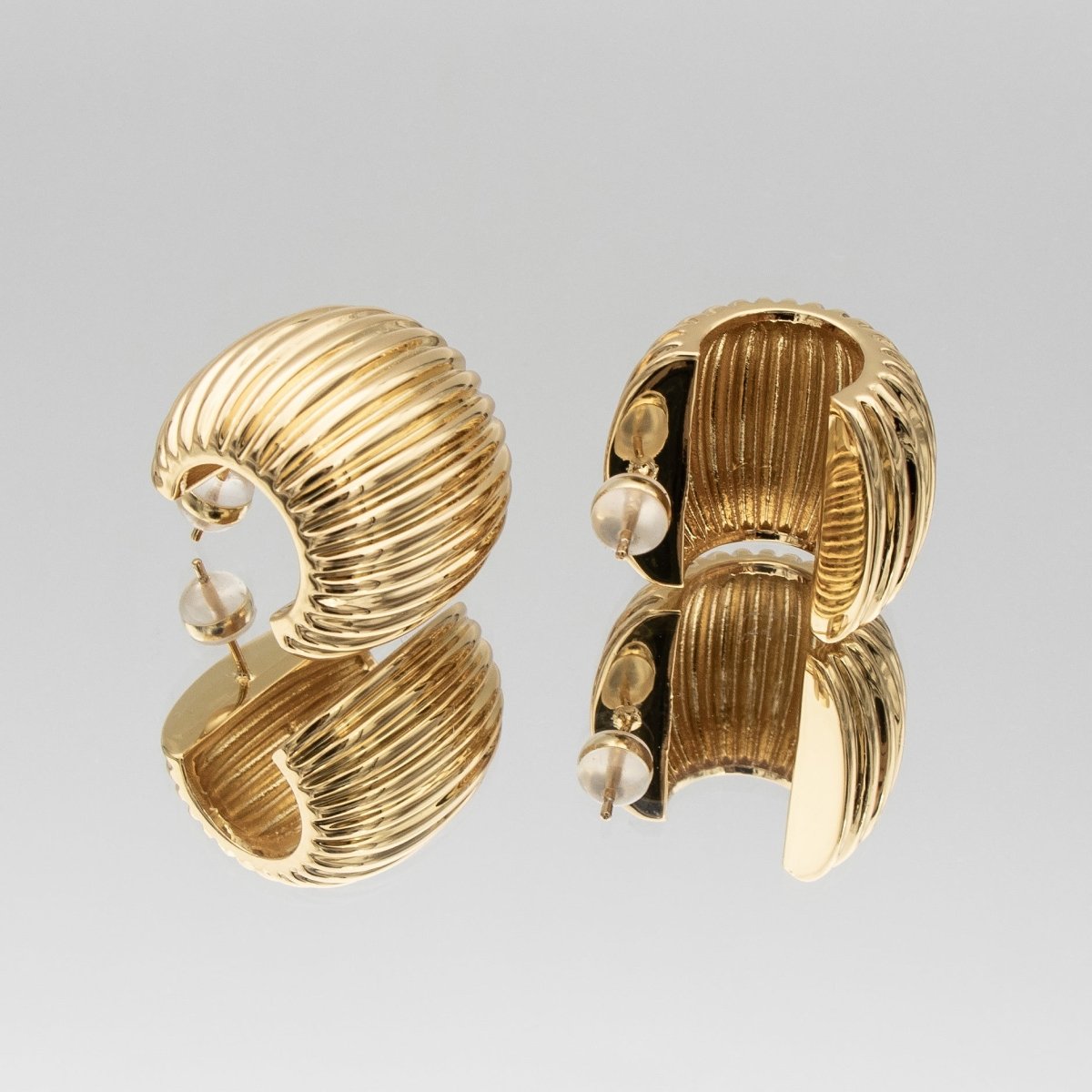 Raisa Ribbed Earrings - ISMI JEWELS
