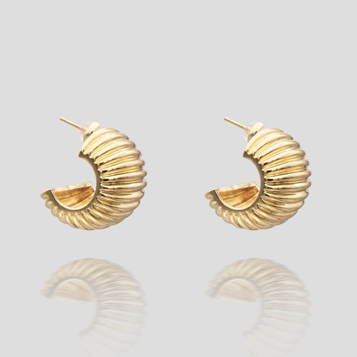 Raisa Ribbed Earrings - ISMI JEWELS