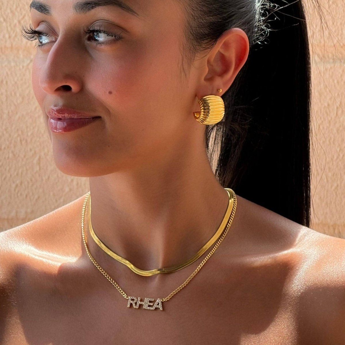 Raisa Ribbed Earrings - ISMI JEWELS