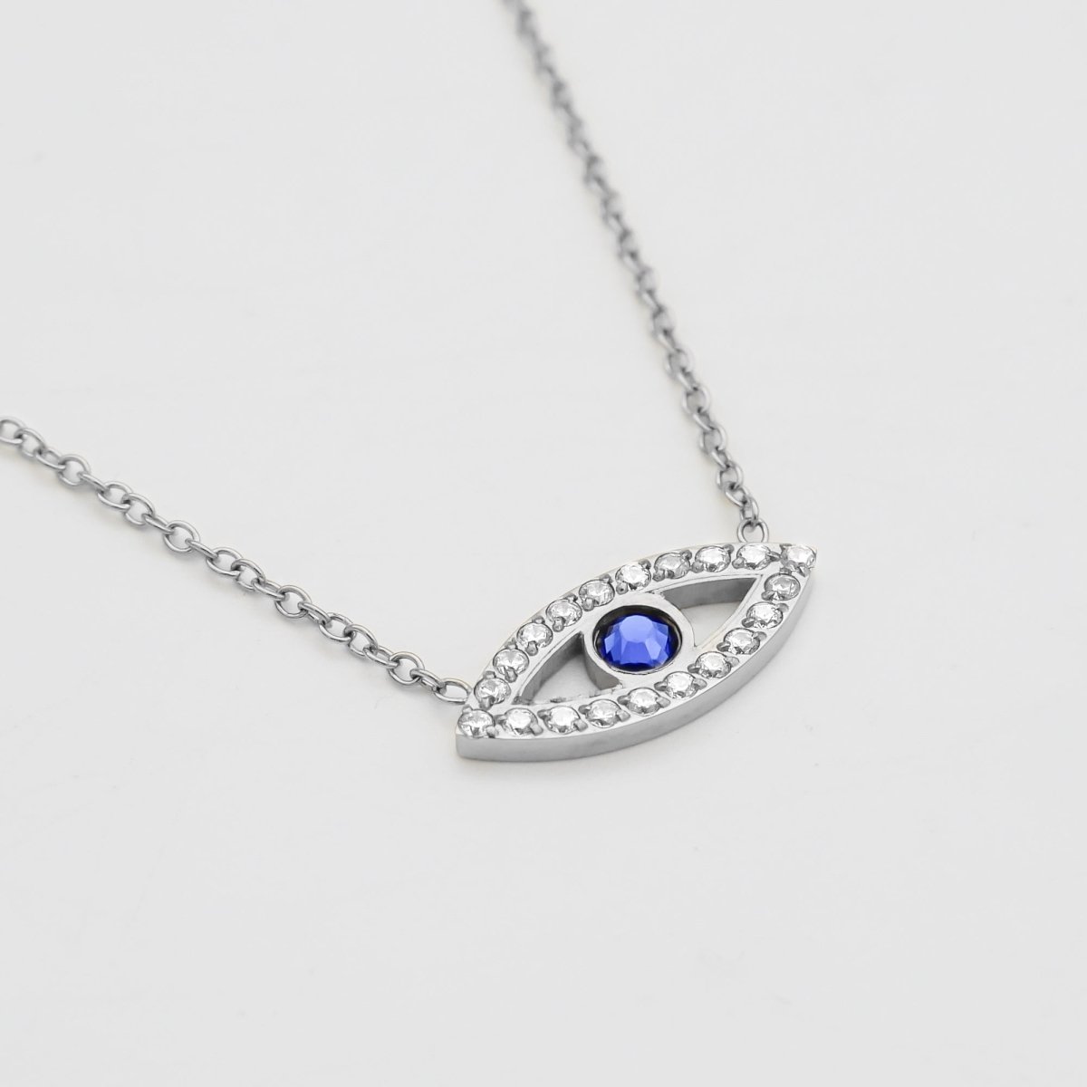 Rhea CZ Eye Necklace - ISMI JEWELS