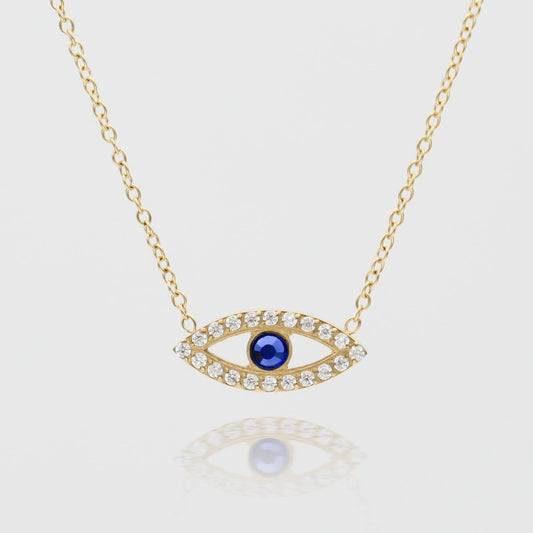 Rhea CZ Eye Necklace - ISMI JEWELS