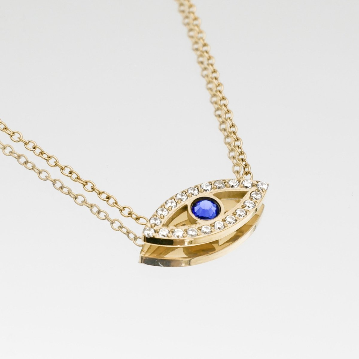 Rhea CZ Eye Necklace - ISMI JEWELS