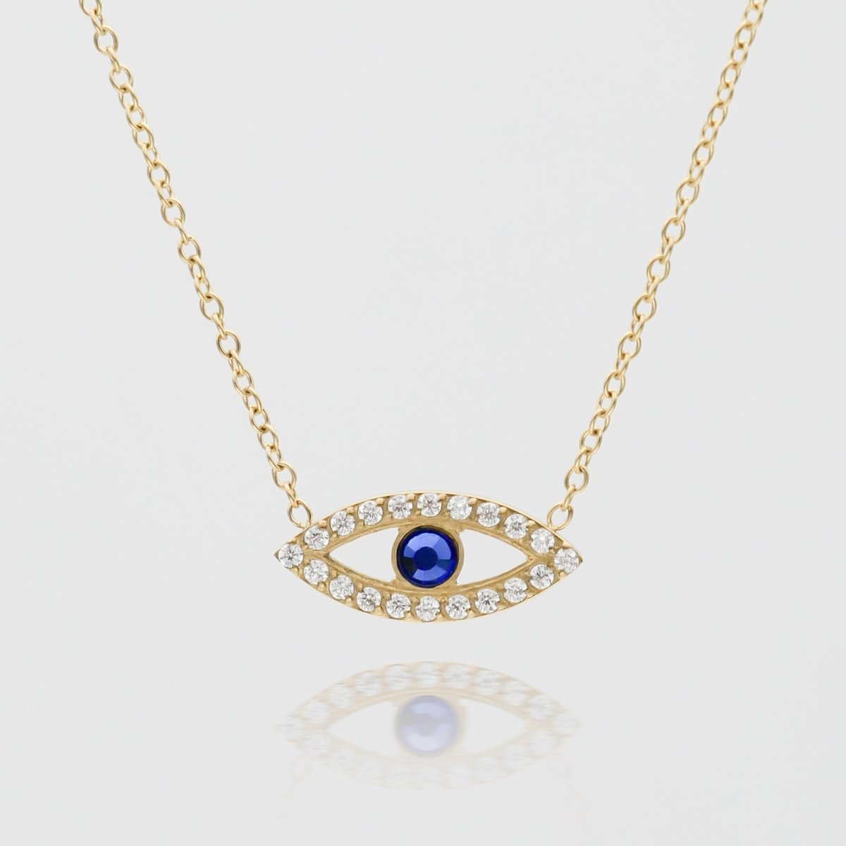 Rhea CZ Eye Necklace - ISMI JEWELS