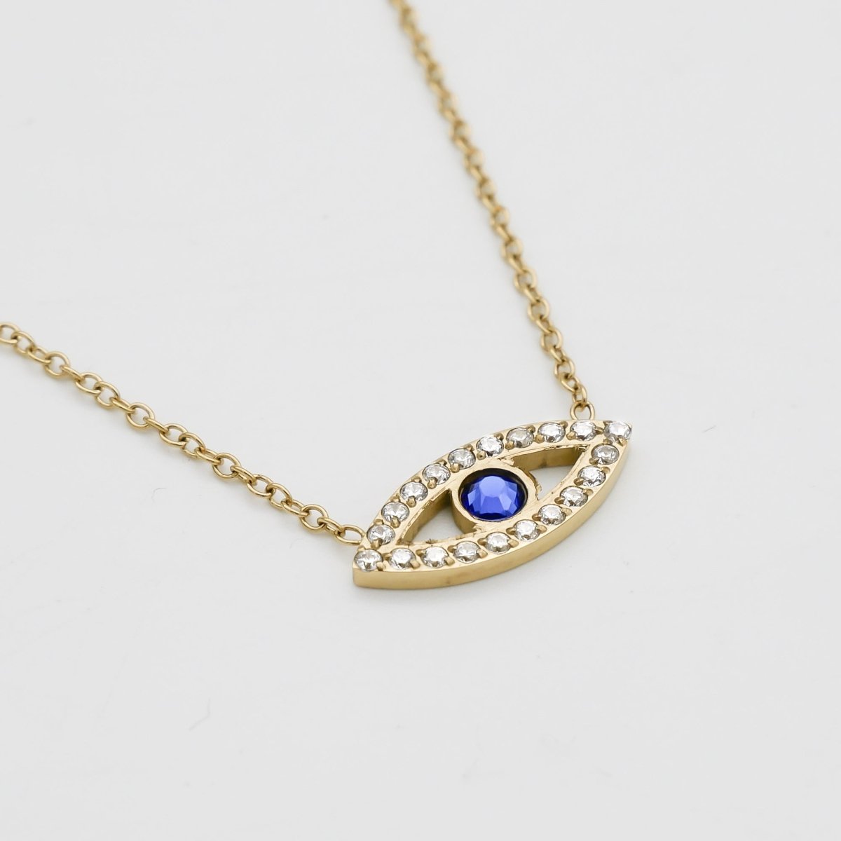Rhea CZ Eye Necklace - ISMI JEWELS