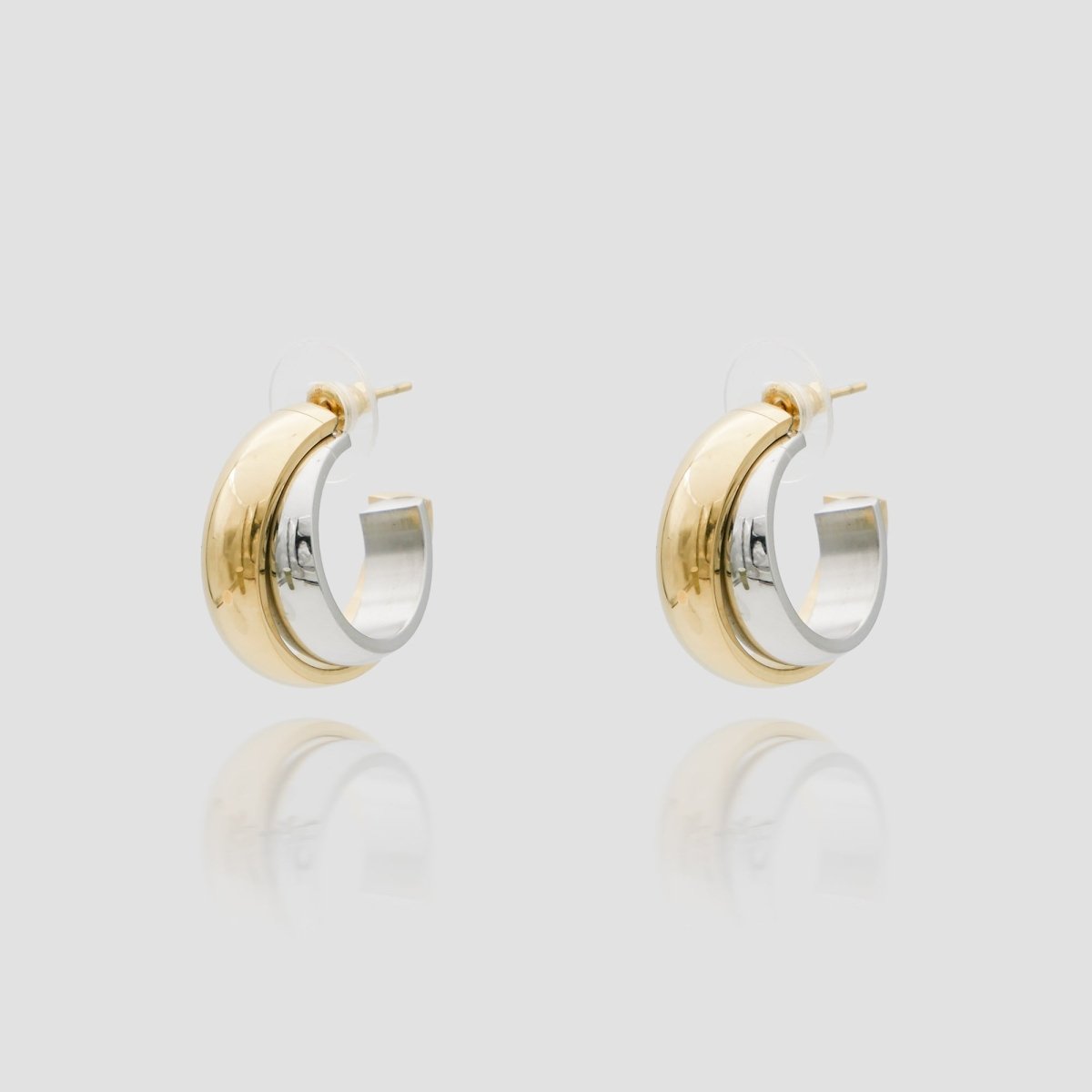 Rina Two Tone Earrings - ISMI JEWELS