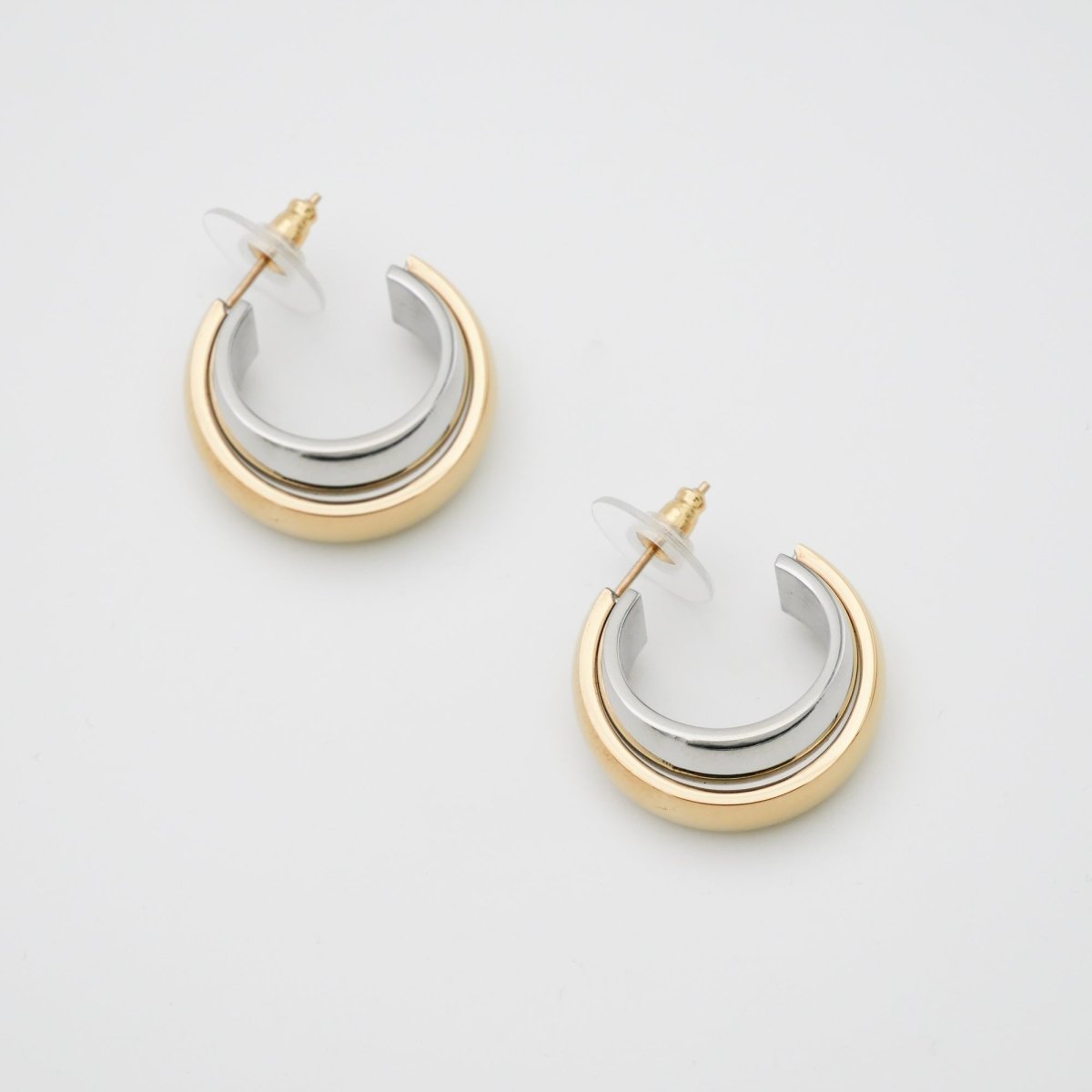 Rina Two Tone Earrings - ISMI JEWELS