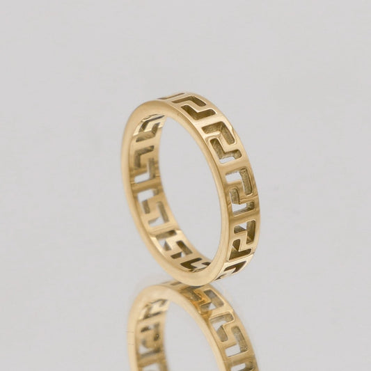 Rue Greek Key Ring - ISMI JEWELS