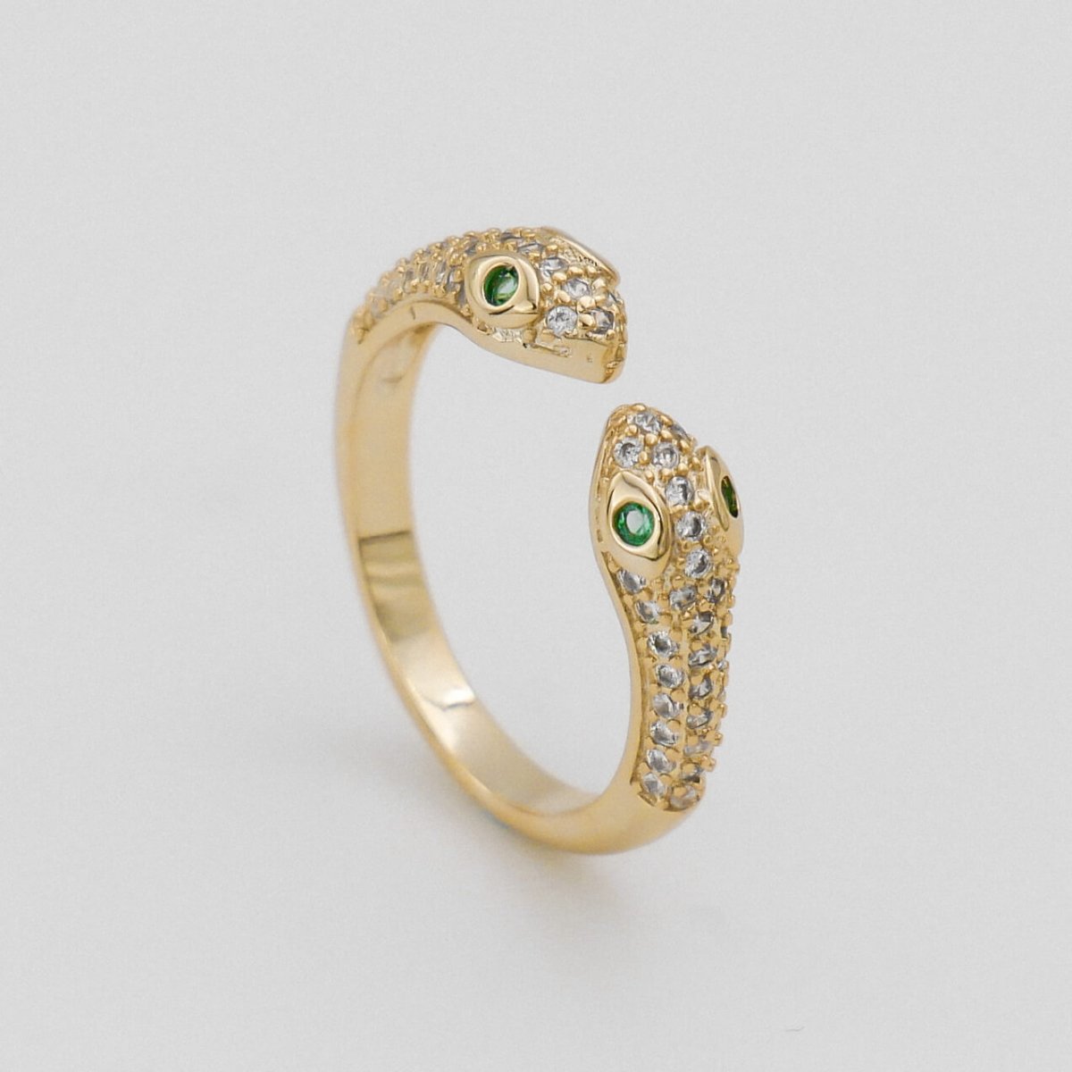 Sadie Double Snake Head Ring - ISMI JEWELS