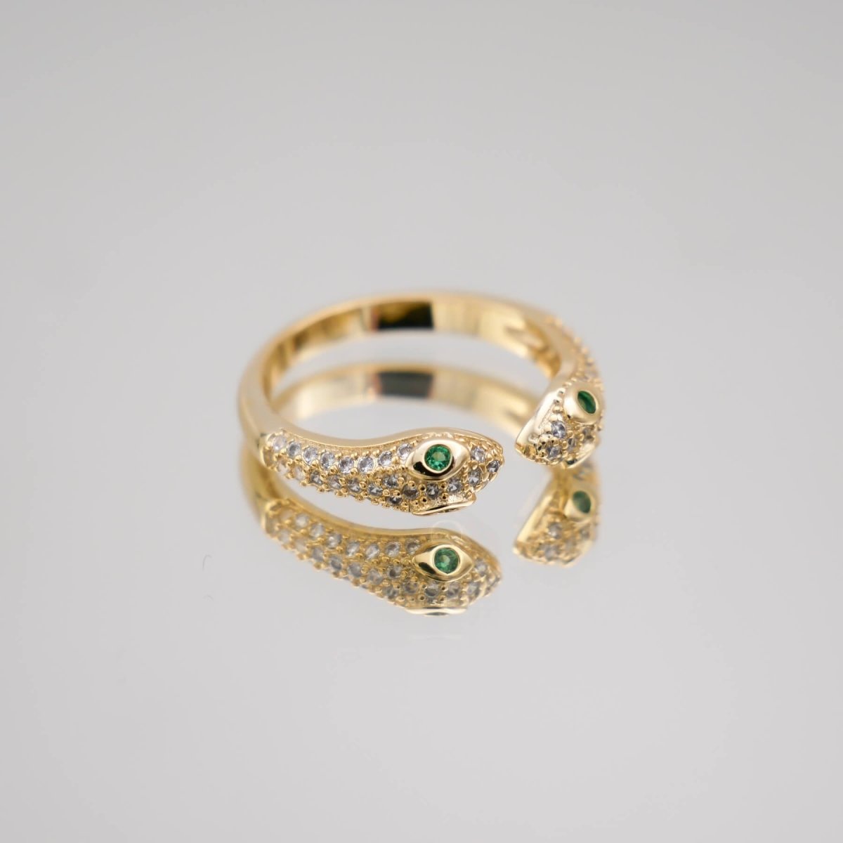 Sadie Double Snake Head Ring - ISMI JEWELS