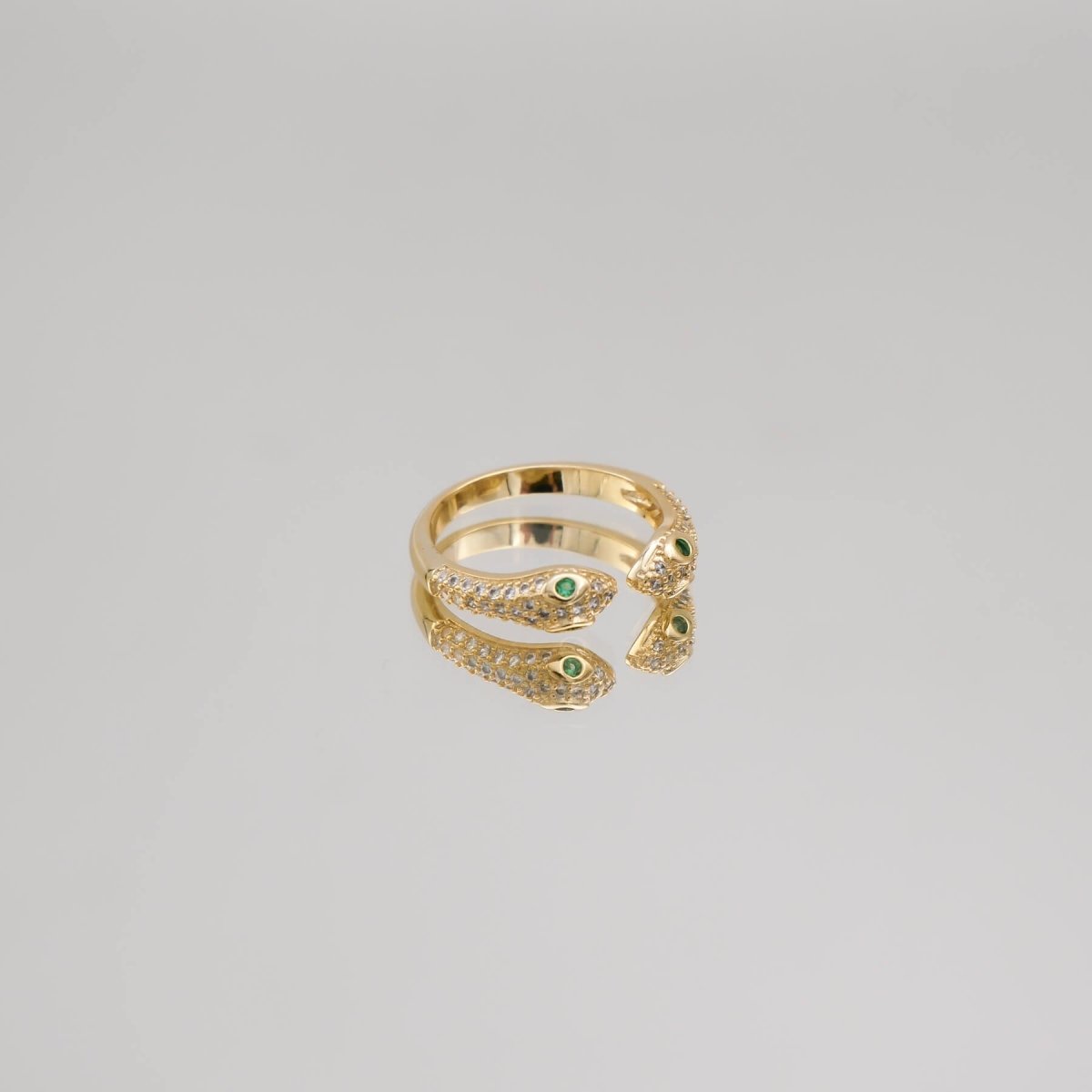 Sadie Double Snake Head Ring - ISMI JEWELS