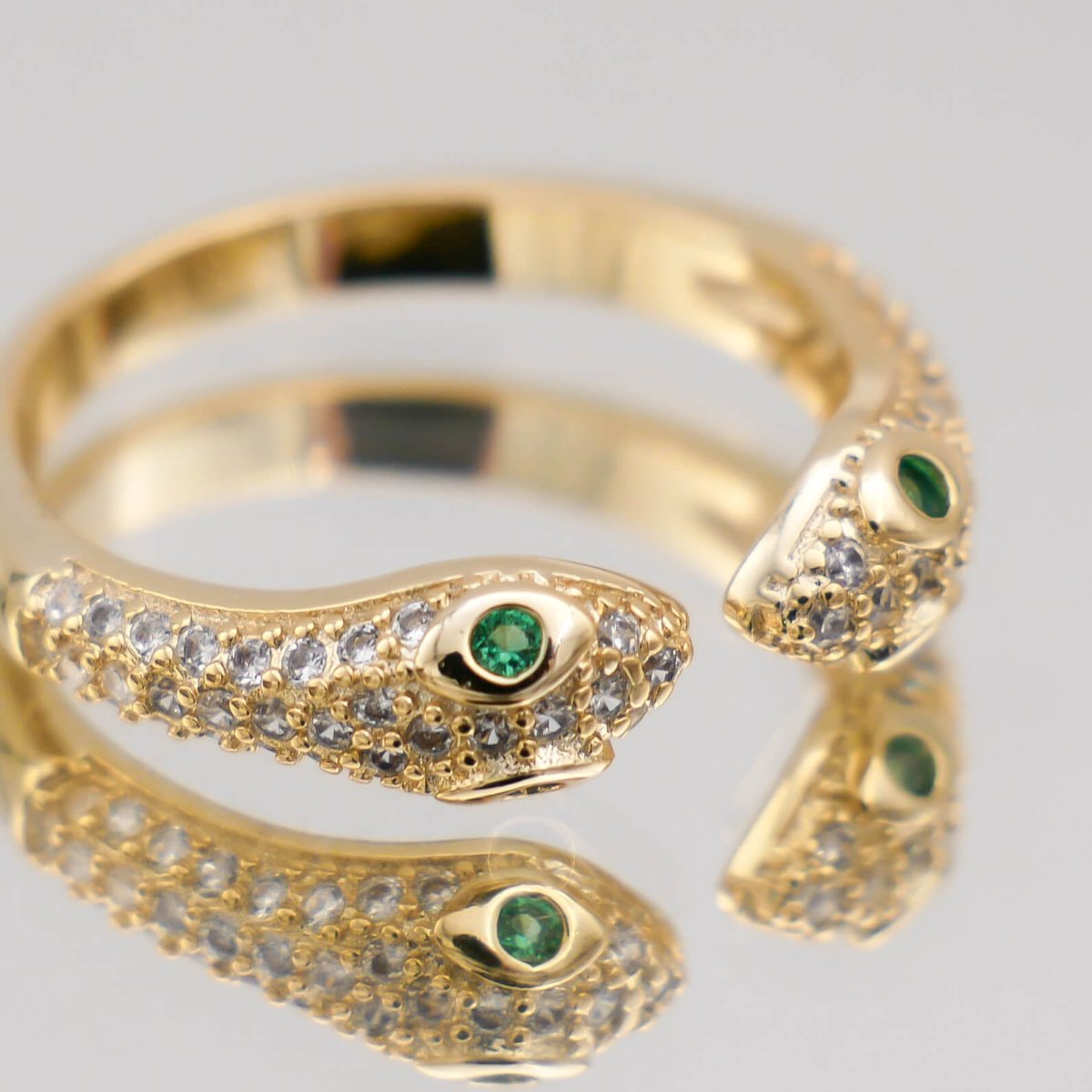 Sadie Double Snake Head Ring - ISMI JEWELS