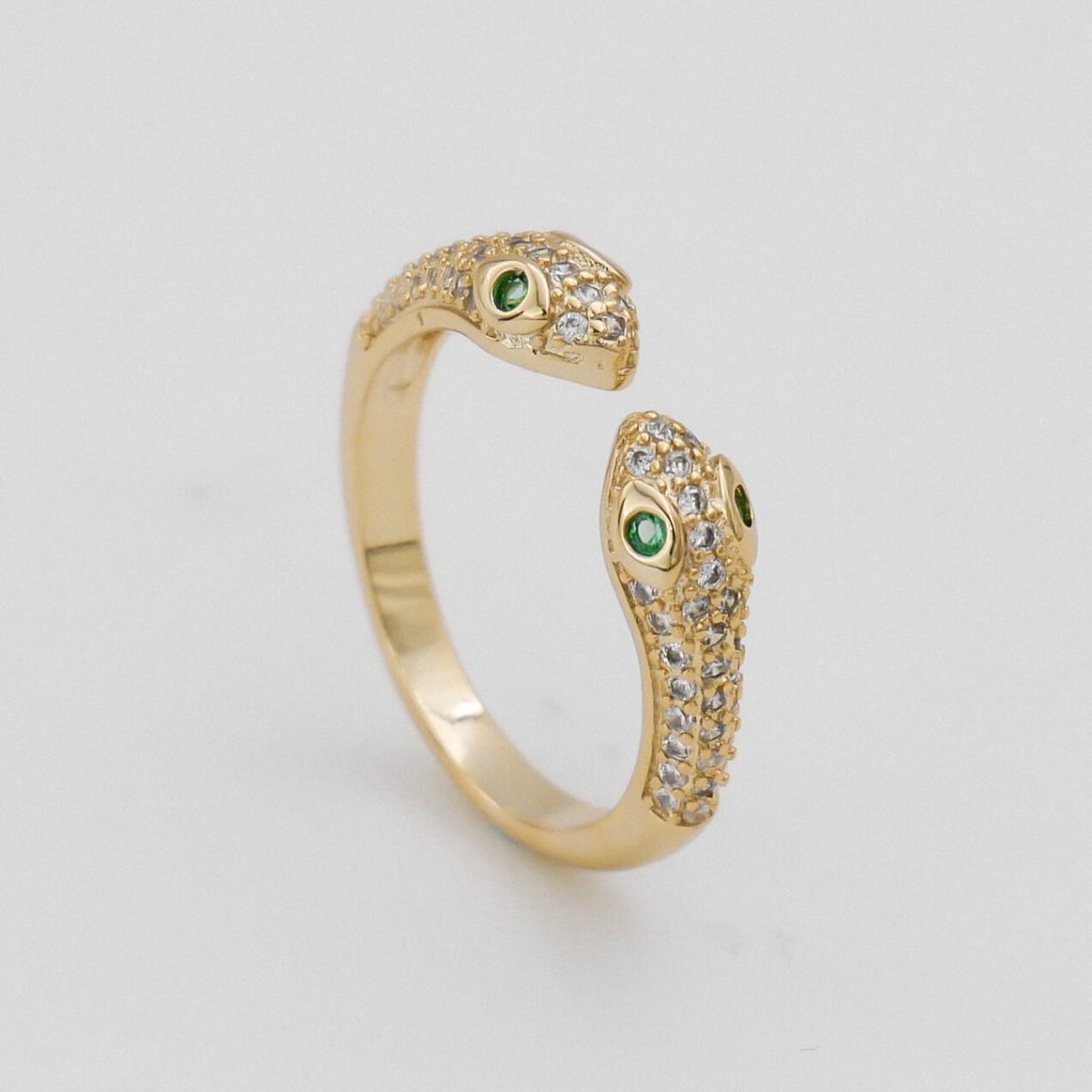 Sadie Double Snake Head Ring - ISMI JEWELS